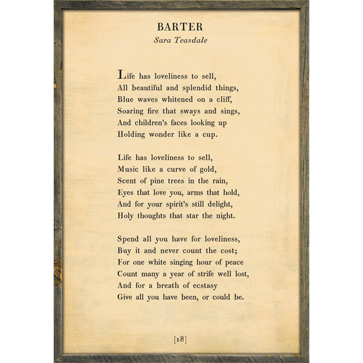 Barter - Poetry Collection Art Print-Art Print-Jack and Jill Boutique