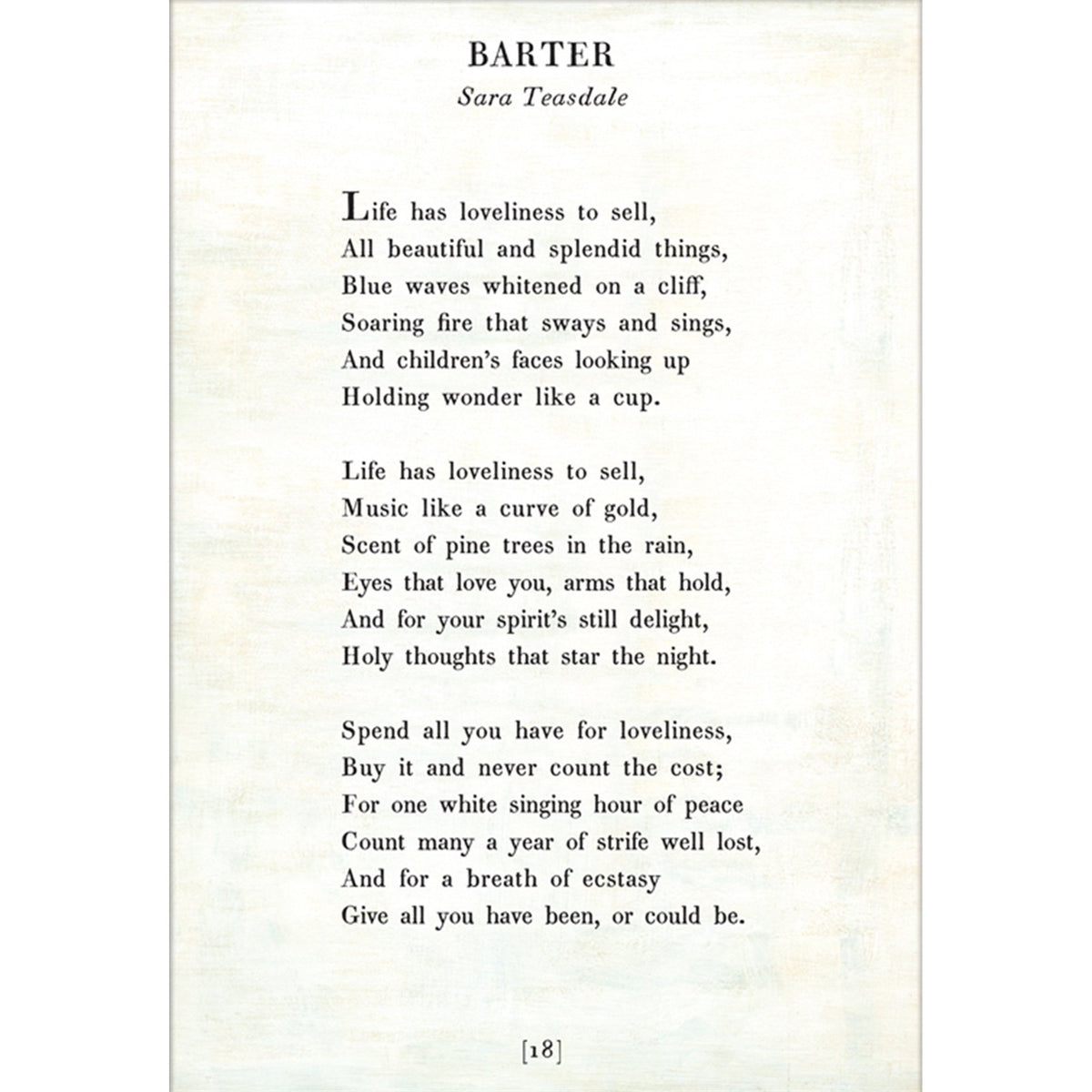Barter - Poetry Collection Art Print-Art Print-Jack and Jill Boutique