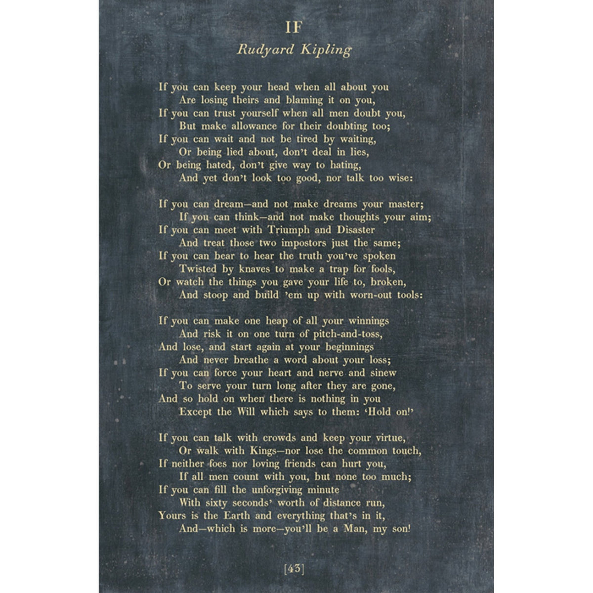 If - Poetry Collection Art Print-Art Print-Jack and Jill Boutique