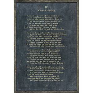 If - Poetry Collection Art Print-Art Print-17" x 25"-Charcoal-Grey Wood Frame-Jack and Jill Boutique
