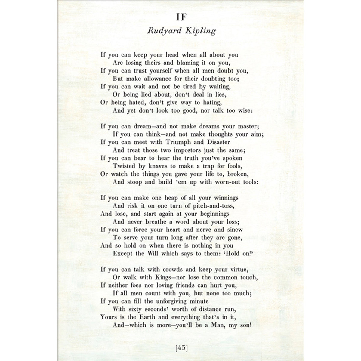 If - Poetry Collection Art Print-Art Print-Jack and Jill Boutique