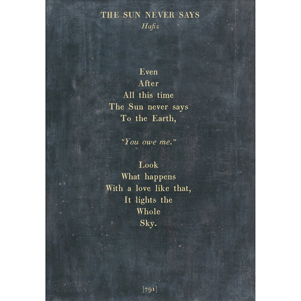 The Sun Never Says - Poetry Collection Art Print-Art Print-Jack and Jill Boutique