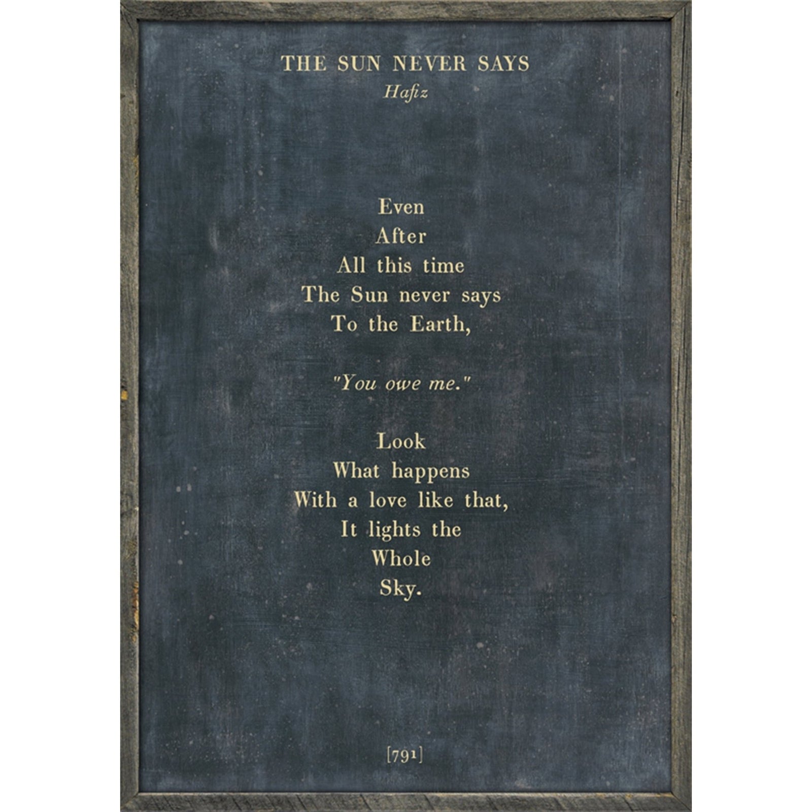 The Sun Never Says - Poetry Collection Art Print-Art Print-Jack and Jill Boutique