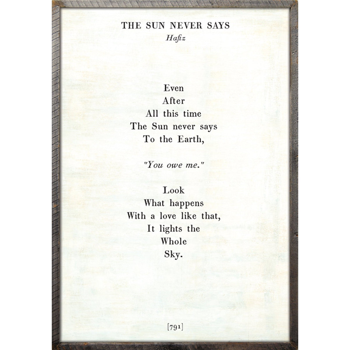 The Sun Never Says - Poetry Collection Art Print-Art Print-Jack and Jill Boutique