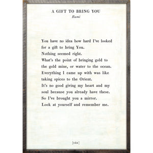 A Gift to Bring You - Poetry Collection Art Print-Art Print-17" x 25"-White-Grey Wood Frame-Jack and Jill Boutique