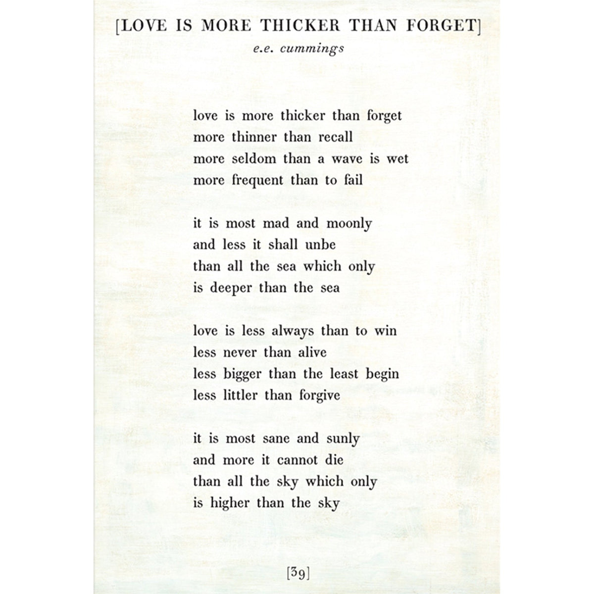 Love is More Thicker - Poetry Collection Art Print-Art Print-Jack and Jill Boutique