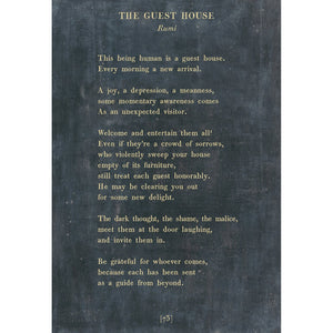 The Guest House - Poetry Collection Art Print-Art Print-17" x 25"-Charcoal-Gallery Wrap-Jack and Jill Boutique