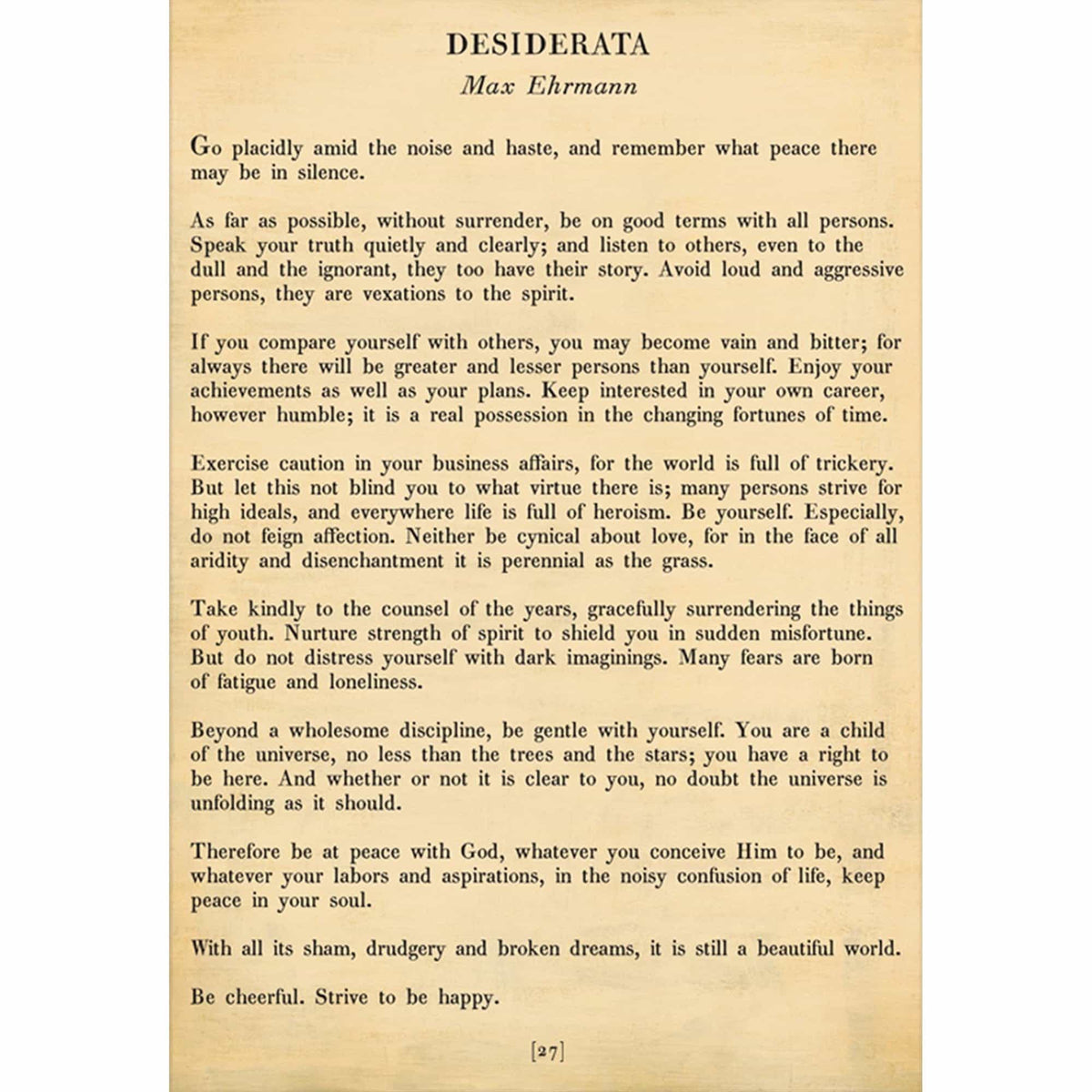 Desiderata - Poetry Collection Art Print-Art Print-Jack and Jill Boutique