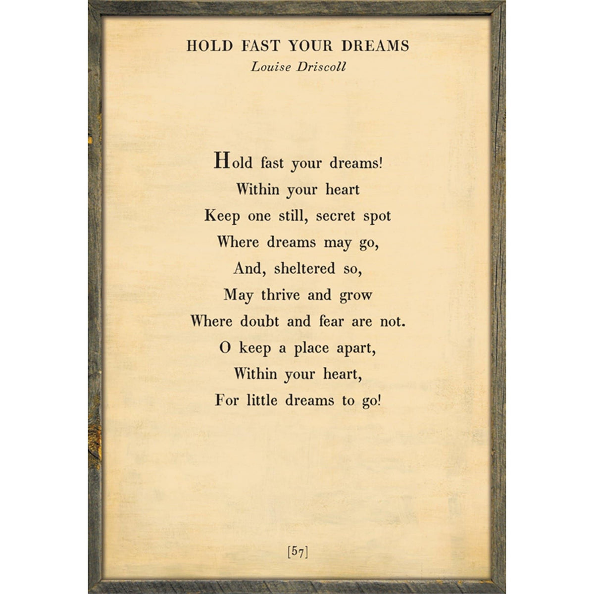 Hold Fast Your Dreams - Poetry Collection Art Print-Art Print-Jack and Jill Boutique