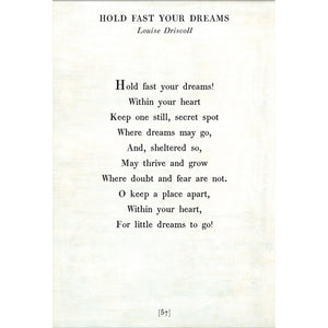 Hold Fast Your Dreams - Poetry Collection Art Print-Art Print-17" x 25"-White-Gallery Wrap-Jack and Jill Boutique