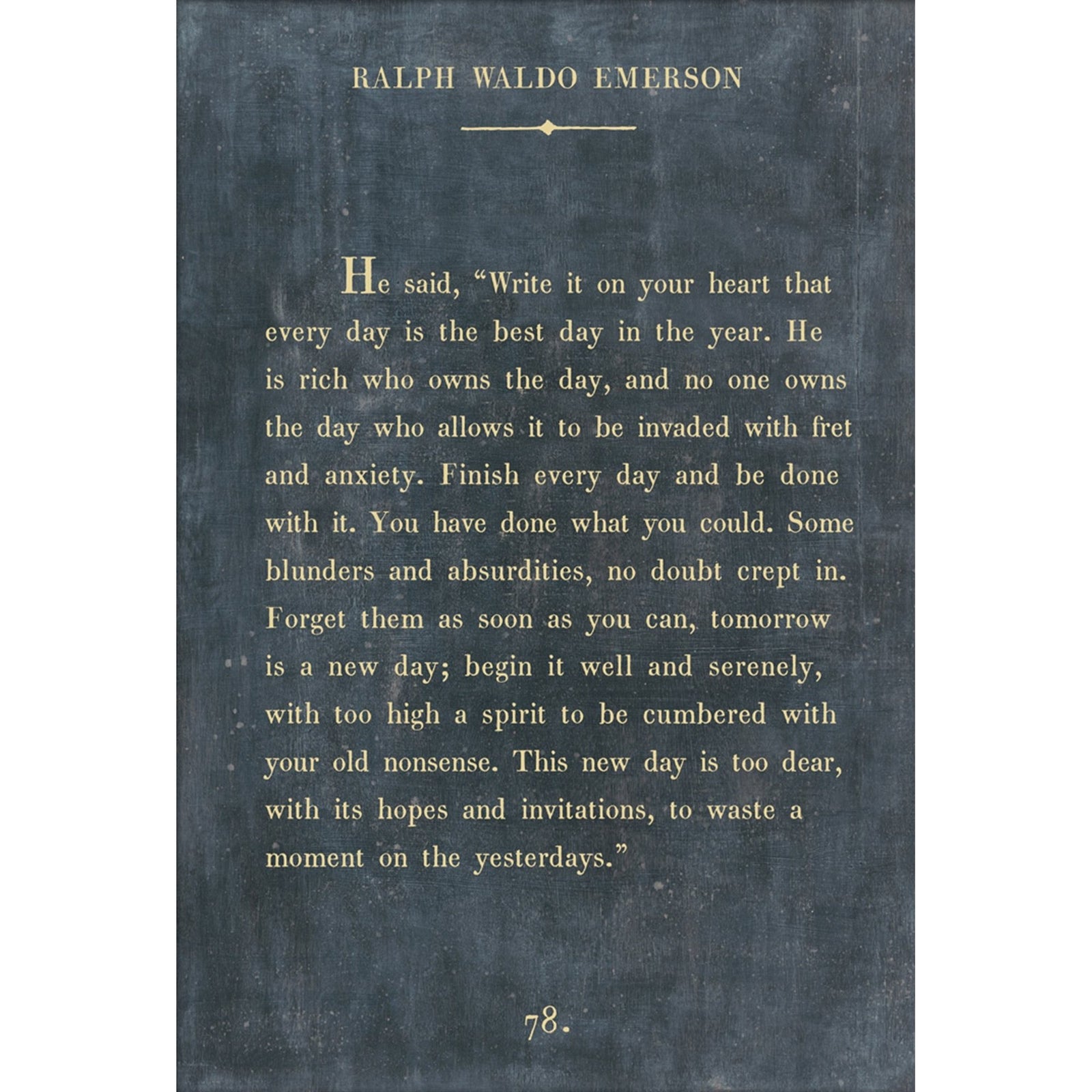 Ralph Waldo Emerson - Book Collection Art Print-Art Print-17" x 25"-Charcoal-Gallery Wrap-Jack and Jill Boutique