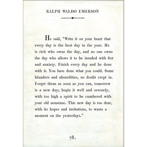 Ralph Waldo Emerson - Book Collection Art Print-Art Print-17" x 25"-White-Gallery Wrap-Jack and Jill Boutique