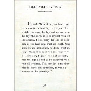 Ralph Waldo Emerson - Book Collection Art Print-Art Print-17" x 25"-White-Gallery Wrap-Jack and Jill Boutique