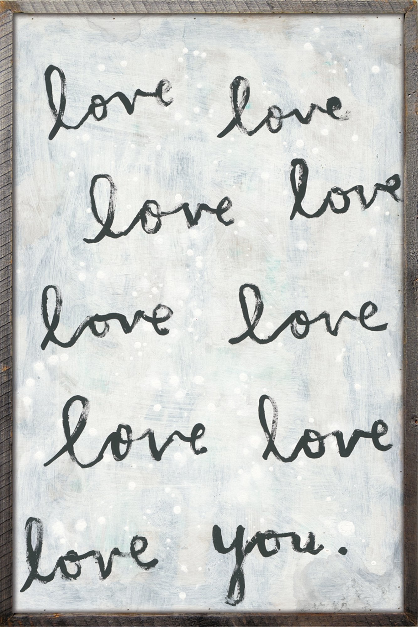 Art Print - Black & White Whole Lot of Love-Art Print-25" x 36"-Grey Wood Frame-Jack and Jill Boutique
