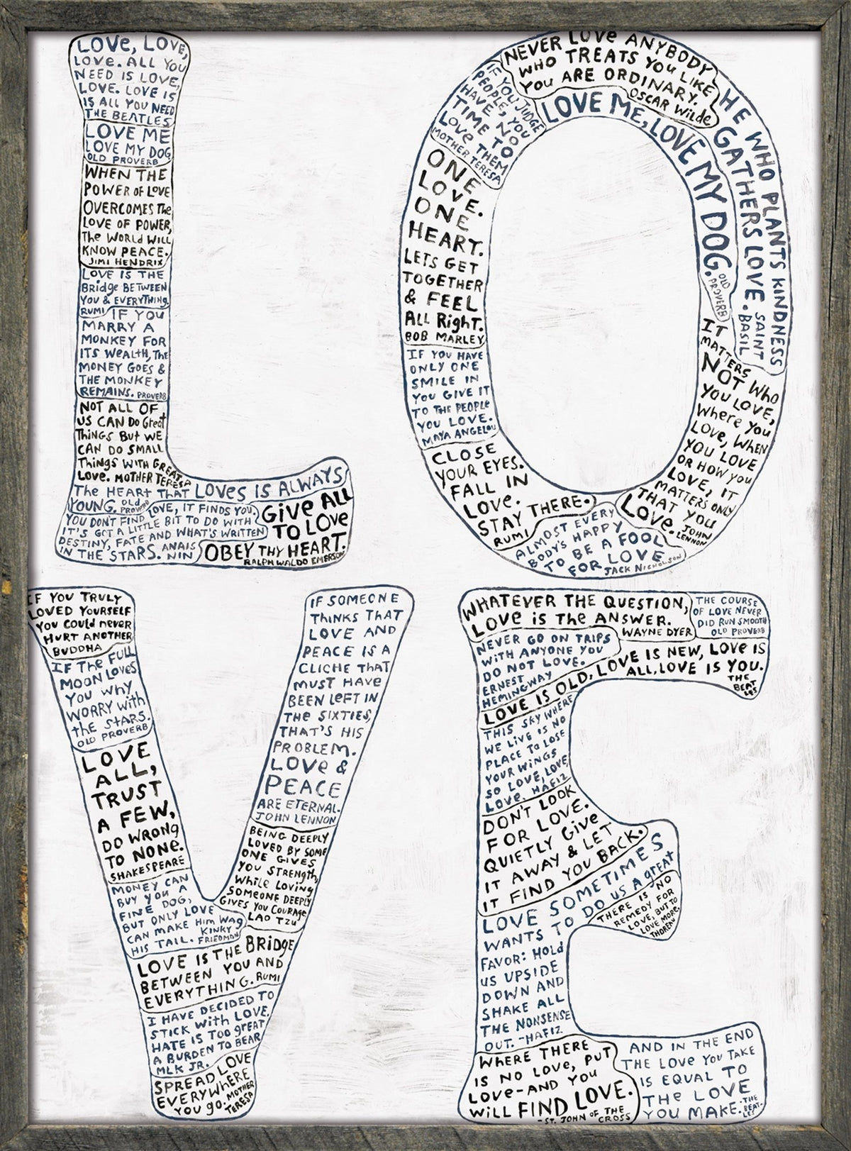 Art Print - L-O-V-E in White and Black-Art Print-Jack and Jill Boutique