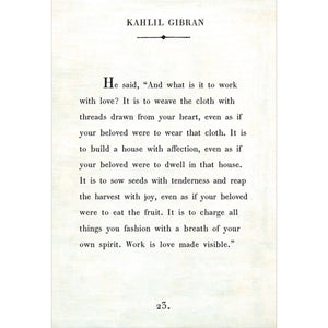 Kahlil Gibran - Book Collection Art Print-Art Print-17" x 25"-White-Gallery Wrap-Jack and Jill Boutique
