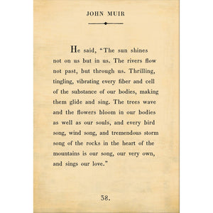 John Muir - Book Collection Art Print-Art Print-17" x 25"-Cream-Gallery Wrap-Jack and Jill Boutique