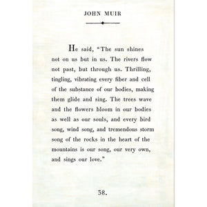 John Muir - Book Collection Art Print-Art Print-17" x 25"-White-Gallery Wrap-Jack and Jill Boutique