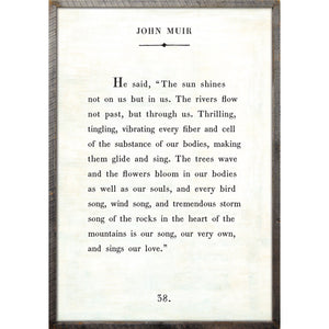 John Muir - Book Collection Art Print-Art Print-17" x 25"-White-Grey Wood Frame-Jack and Jill Boutique