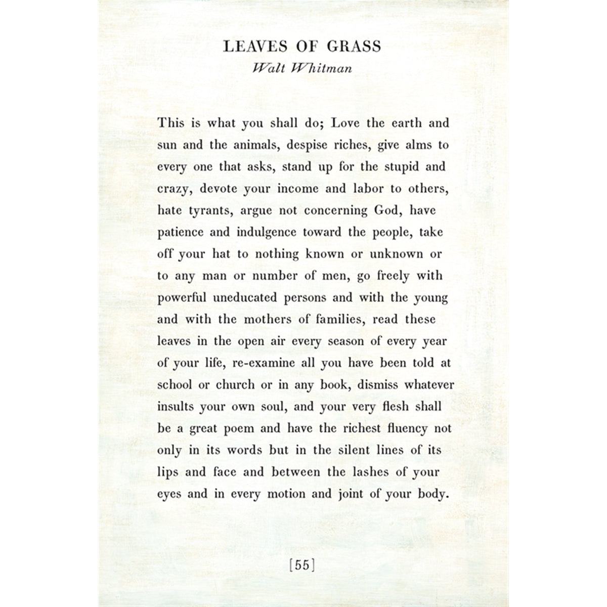 Leaves of Grass- Poetry Collection Art Print-Art Print-Jack and Jill Boutique