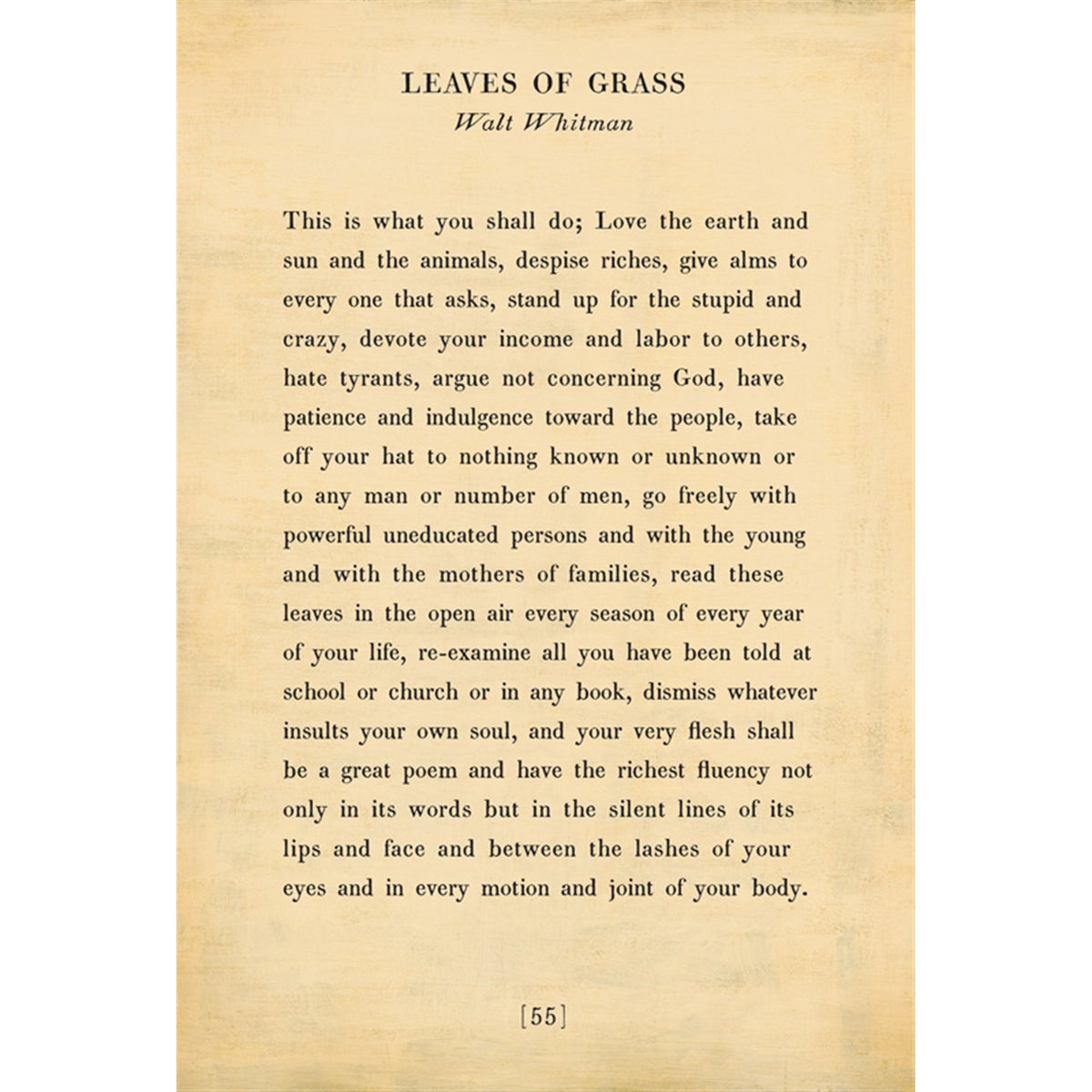 Leaves of Grass- Poetry Collection Art Print-Art Print-Jack and Jill Boutique