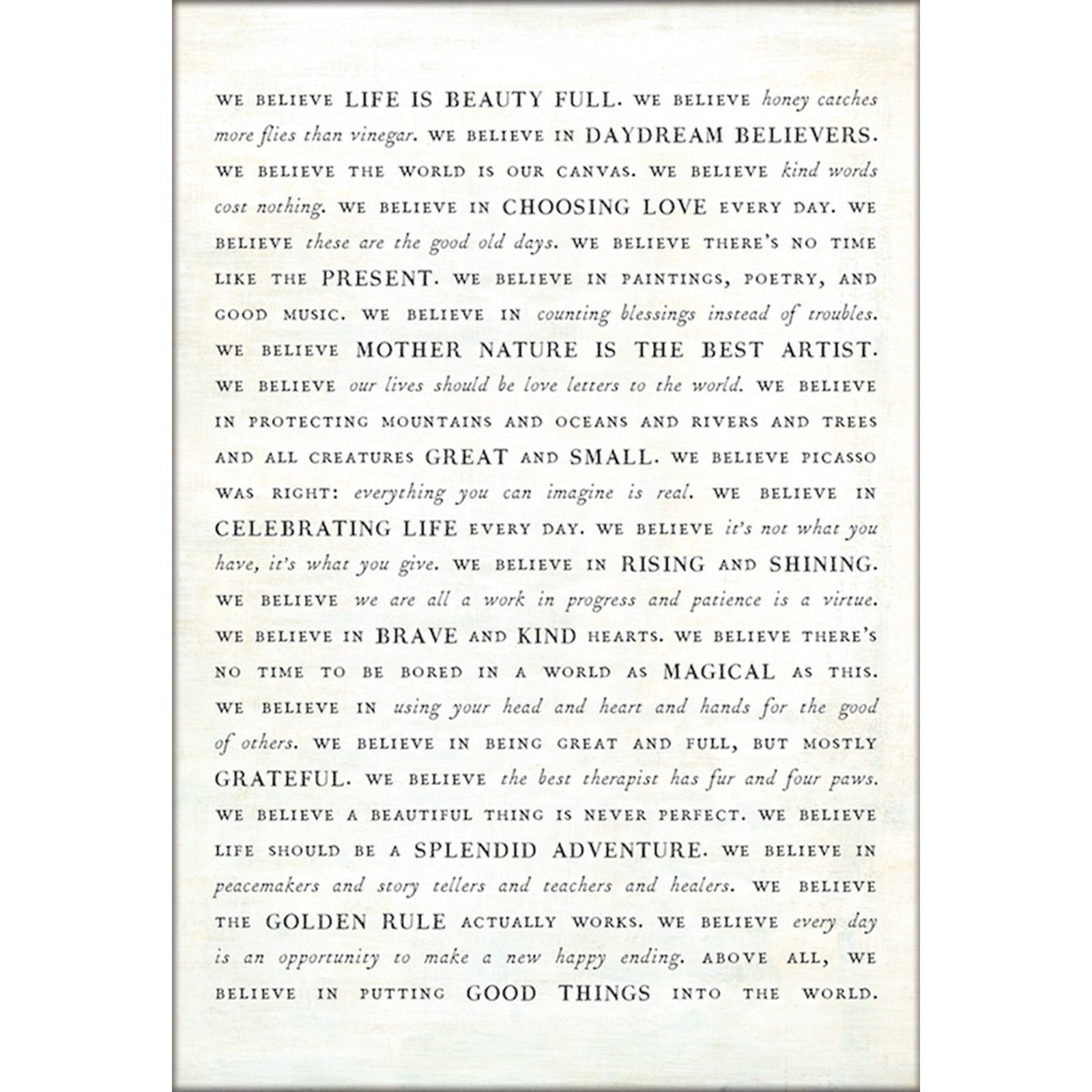 Manifesto - Book Collection Art Print-Art Print-3' x 4'-White-Gallery Wrap-Jack and Jill Boutique