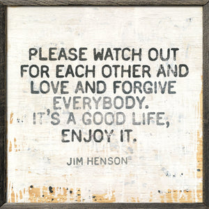 Art print - Jim Henson-Art Print-23" x 23"-Grey Wood-Jack and Jill Boutique