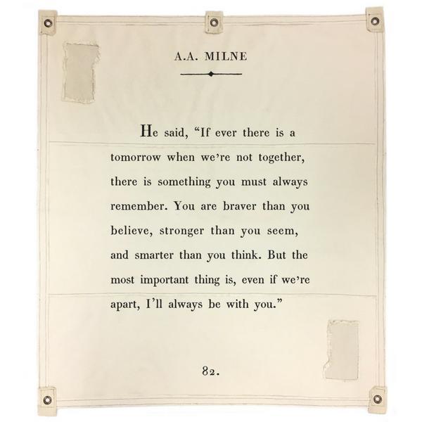 Wall Tarp - Quote from A.A Milne Wall Hanging-Wall Tarp-Jack and Jill Boutique
