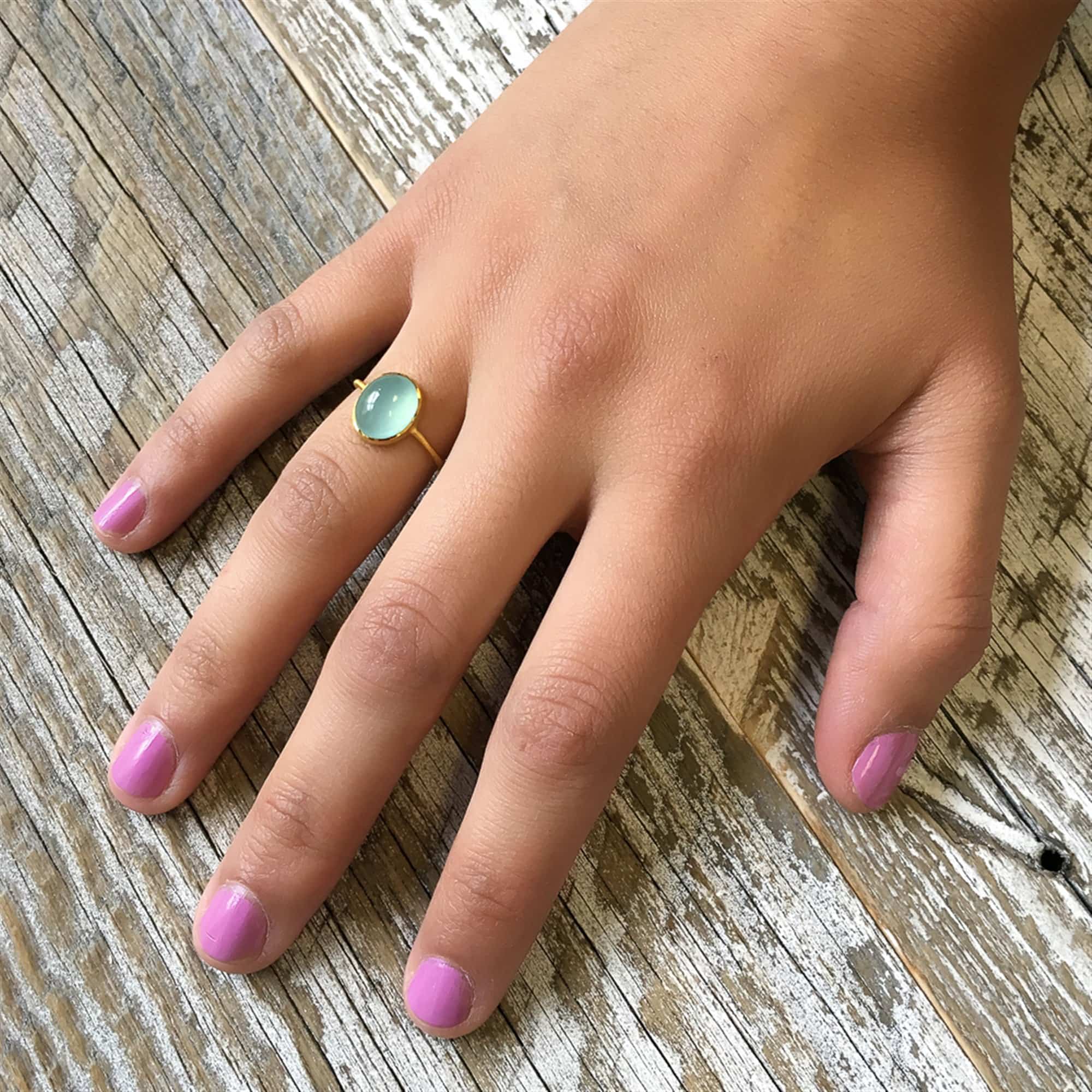 AQUA CHALCEDONY RING - SIZE 6-Jewelry-Jack and Jill Boutique