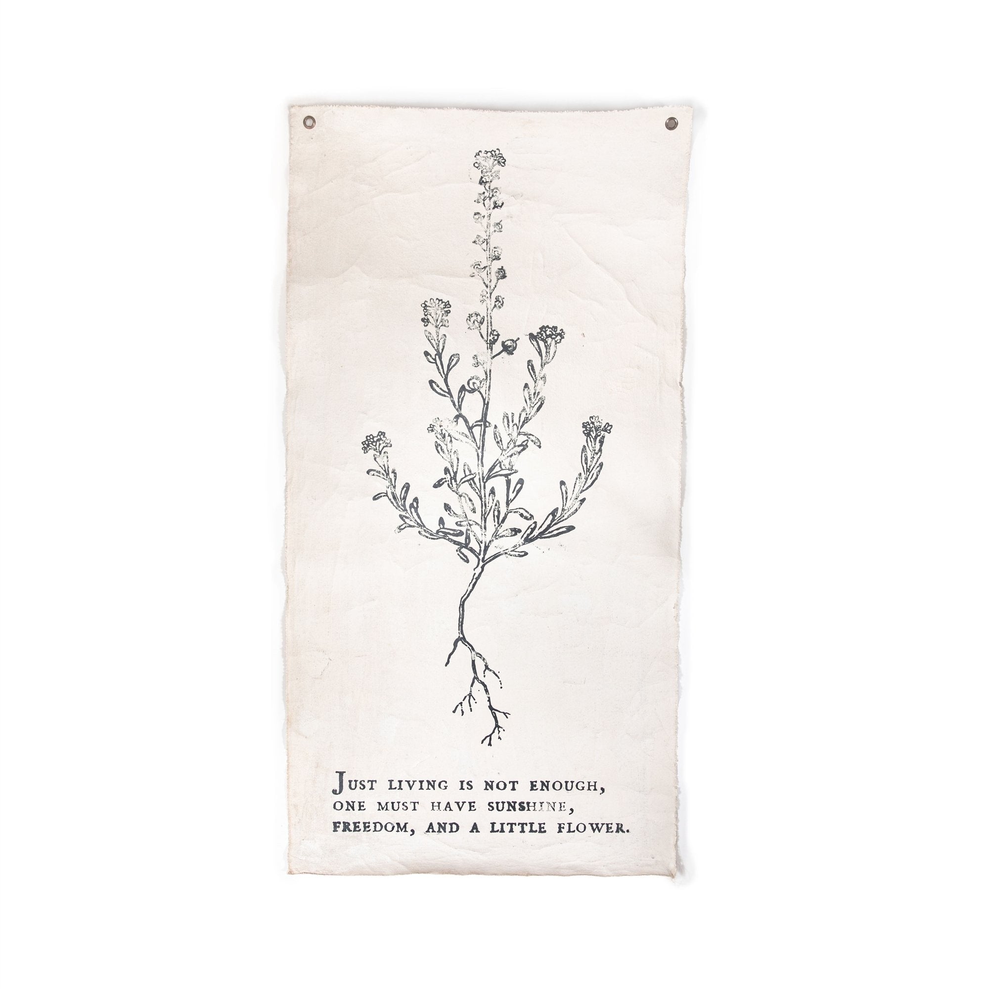 JUST LIVING IS NOT ENOUGH - BOTANICAL WALL TARP - 32"X63"-Wall Tarp-Jack and Jill Boutique