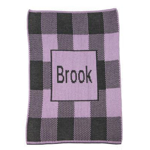 Buffalo Check & Name Personalized Stroller Blanket or Baby Blanket-Blankets-Jack and Jill Boutique