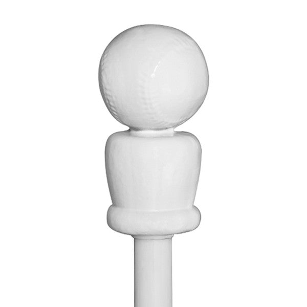 Finial finishes for iron beds-Finial-Baseball - Depth 3", Width 3", Height 5.5"-Jack and Jill Boutique