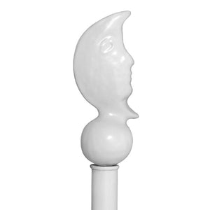 Finial finishes for iron beds-Finial-Moon on Ball - Depth 2", Width 2.5", Height 6"-Jack and Jill Boutique