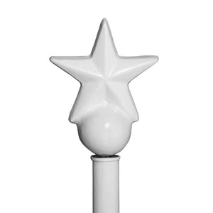 Finial finishes for iron beds-Finial-Star On Ball - Depth 2", Width 4", Height 5"-Jack and Jill Boutique