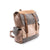 CANVAS BACKPACK WITH LEATHER - CREAM - 16"X15"-Backpack-Jack and Jill Boutique