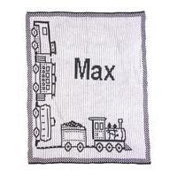 Choo Choo Train &amp; Name Personalized Stroller Blanket or Baby Blanket-Blankets-Jack and Jill Boutique
