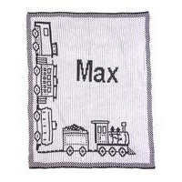 Choo Choo Train & Name Personalized Stroller Blanket or Baby Blanket-Blankets-Jack and Jill Boutique