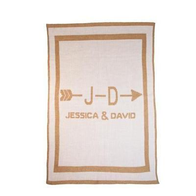 Cupids Arrow Couples Personalized Stroller Blanket or Baby Blanket-Blankets-Jack and Jill Boutique