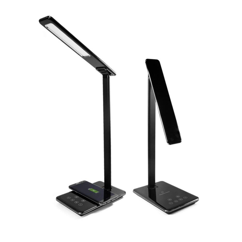 LED Desk Lamp with Qi-Enabled Wireless Charger, USB Charging Port, 2 Color Temperatures & 8 Brightness Levels, 1 Hour Timer-Table Lamp-Jack and Jill Boutique