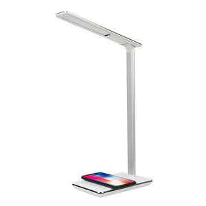 LED Desk Lamp with Qi-Enabled Wireless Charger, USB Charging Port, 2 Color Temperatures & 8 Brightness Levels, 1 Hour Timer-Table Lamp-White-Jack and Jill Boutique