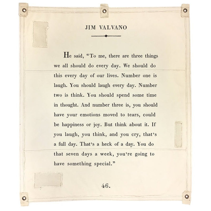 Wall Tarp Quote from Jim Valvano Wall Hanging Jack and Jill Boutique