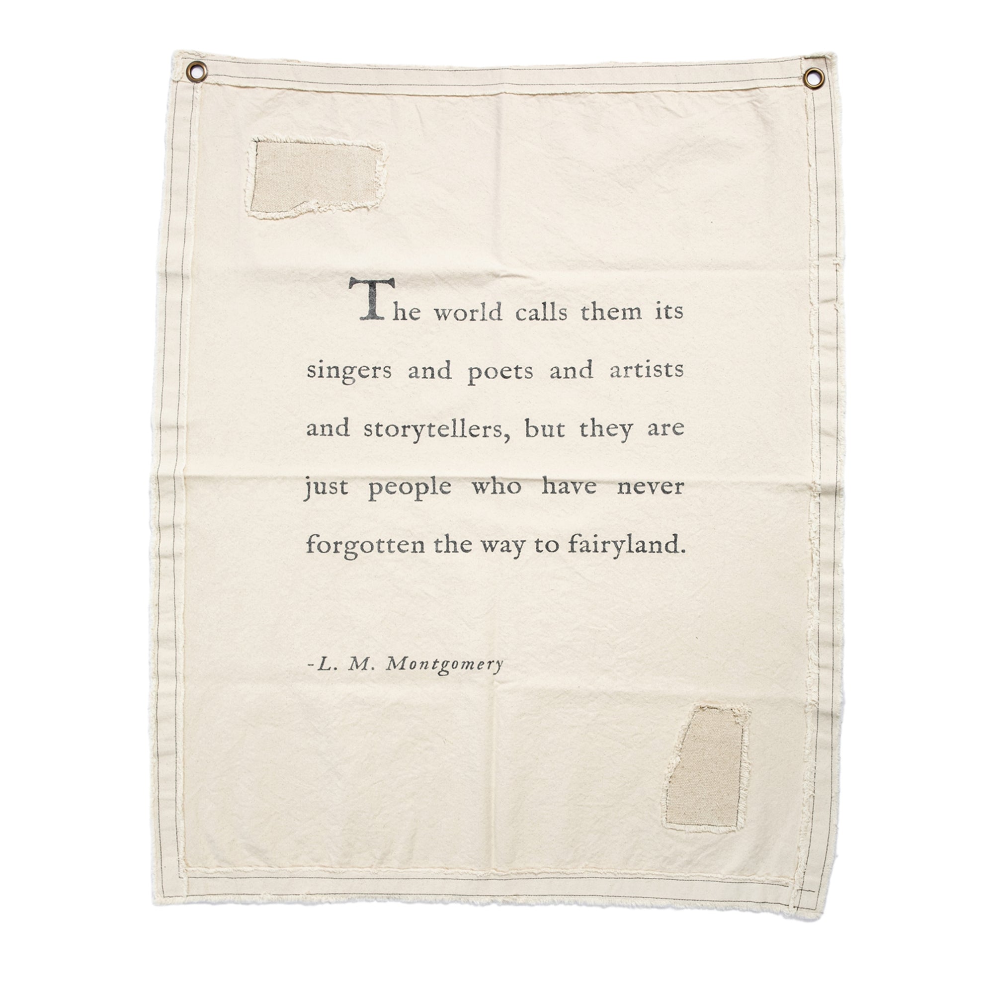 Wall Tarp Quote from L.M.Montgomery Jack and Jill Boutique