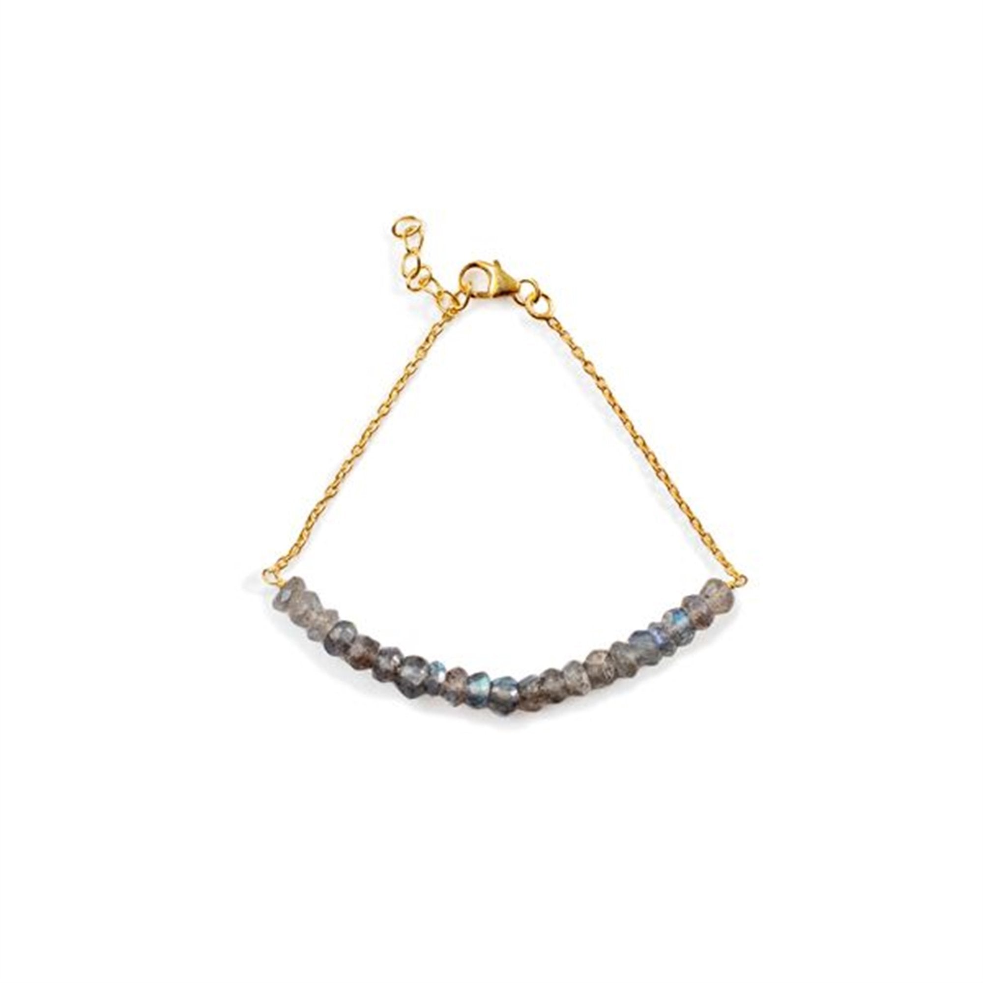 LABRADORITE BEADED GOLD BRACELET-Jewelry-Jack and Jill Boutique