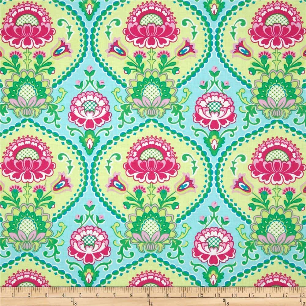 Lavinia Aqua Fabric by the Yard | 100% Cotton-Fabric-Jack and Jill Boutique