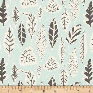 Hello Bear Leaflet Eucalyptus Fabric by the Yard | 100% Cotton-Fabric-Eucalyptus-Jack and Jill Boutique