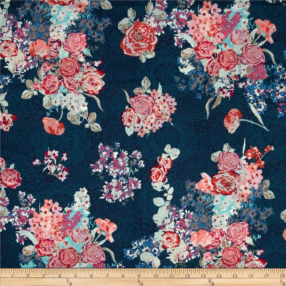 Skopelos Nisi Flora Oceanon Fabric by the Yard | 100% Cotton-Fabric-Jack and Jill Boutique