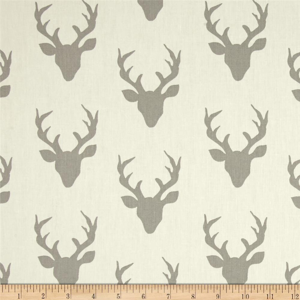 Hello Bear Buck Forest Silver Fabric by the Yard | 100% Cotton-Fabric-Default-Jack and Jill Boutique