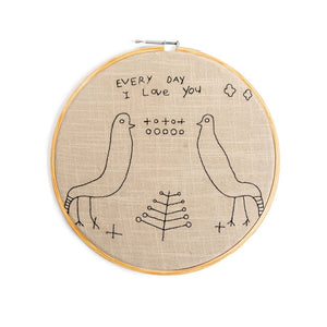 Embroidery Hoop - Love Birds - 12"-Embroidery Hoops-Jack and Jill Boutique