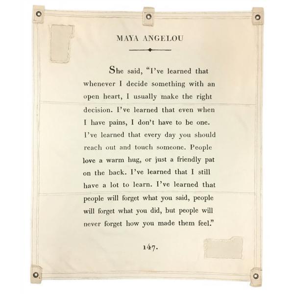 Wall Tarp - I've learned Quote from Maya Angelou Wall Hanging-Wall Tarp-Jack and Jill Boutique