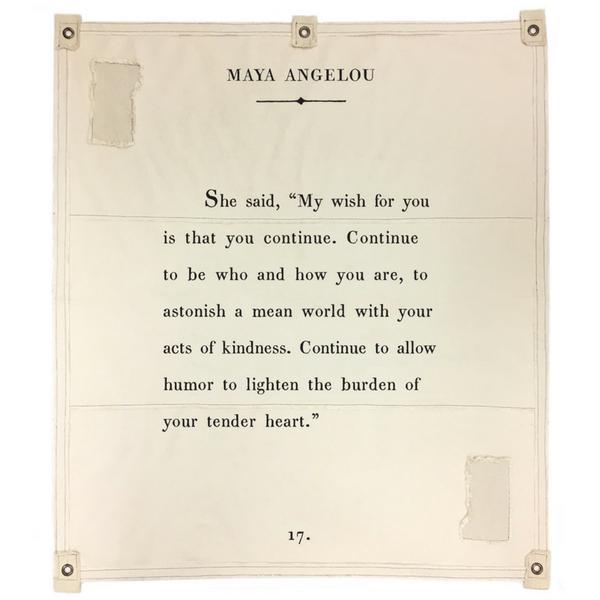 Wall Tarp - Quote from Maya Angelou - My Wish Wall Hanging-Wall Tarp-Jack and Jill Boutique